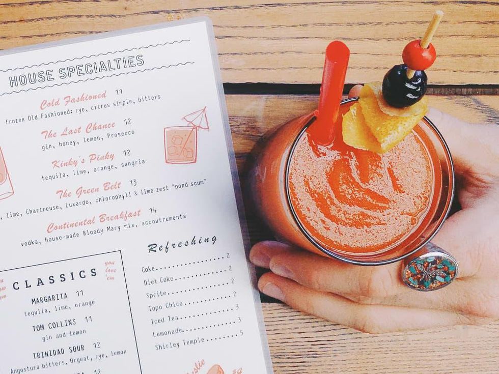 Austin Motel Fine Foods cold fashioned cocktail