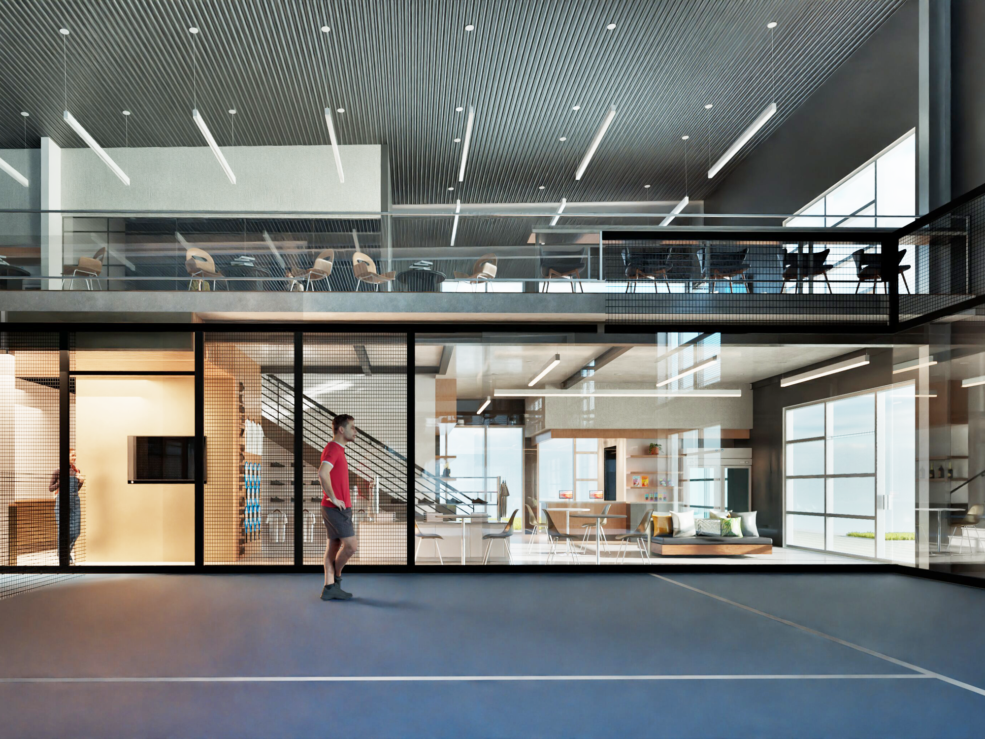 Austin Padel Center interior