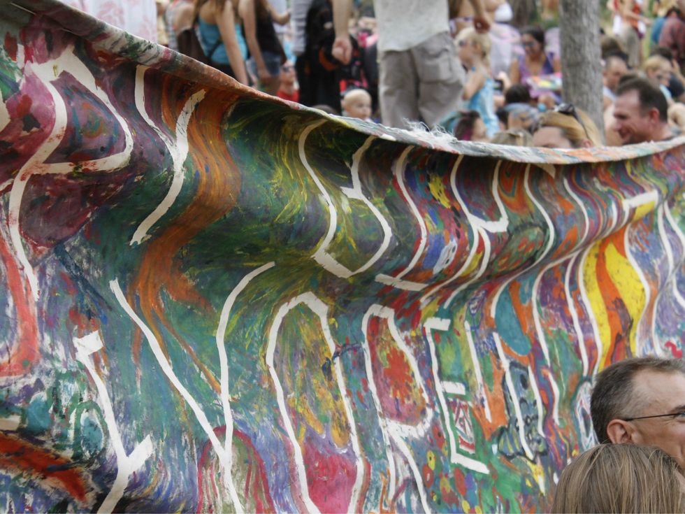 Austin Photo: Events_April 2012_Eeyores Birthday_painted sign