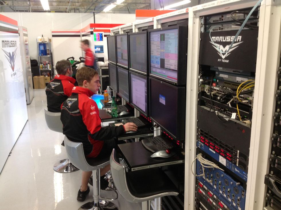 Austin Photo: Kevin_Marussia garage Formula 1_November 2012_control room