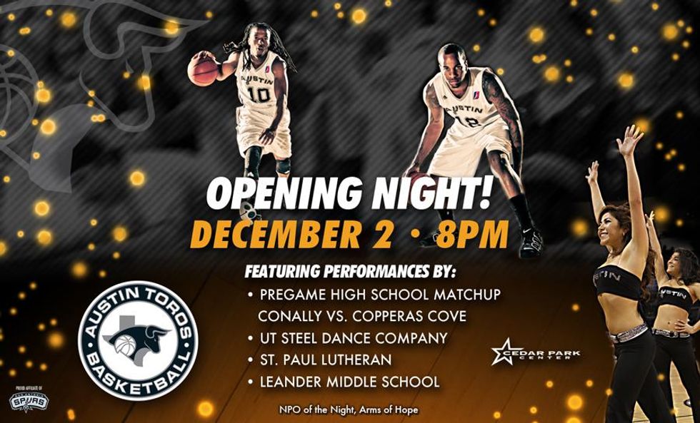 Austin Photo Set: News_Greg Ackerman_Austin Toros_Dec 2011_flyer