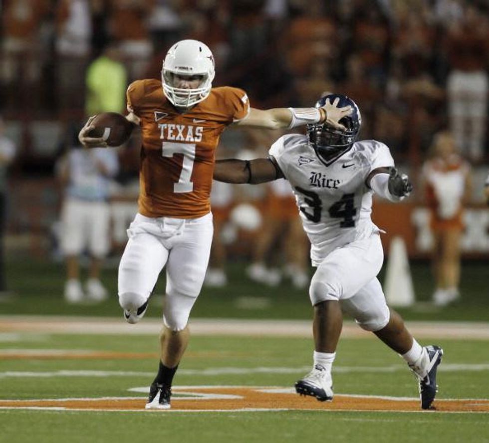 Austin Photo Set: News_Kevin Benz_UT vs Rice_August 2011_garret gilbert