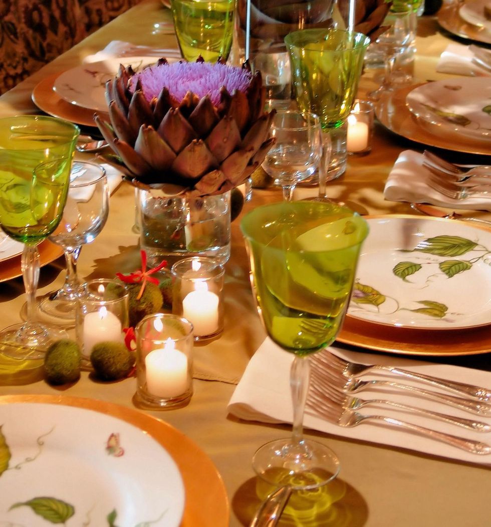 Austin Photo Set: News_Patricia_tabletop decorations_nov 2012_green glasses