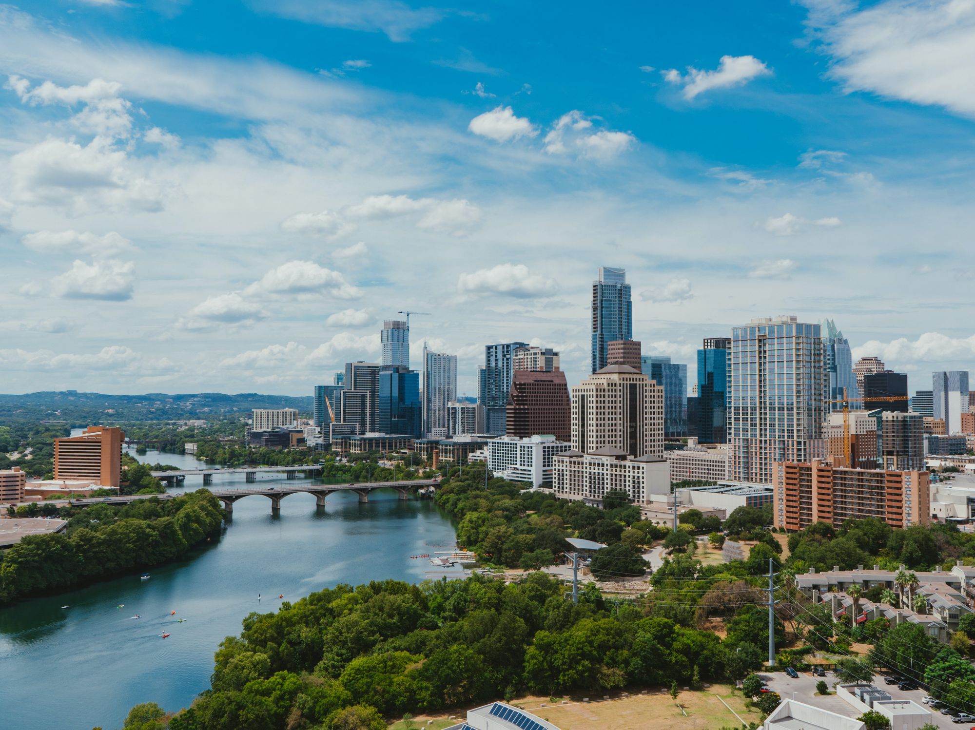 Austin skyline and river