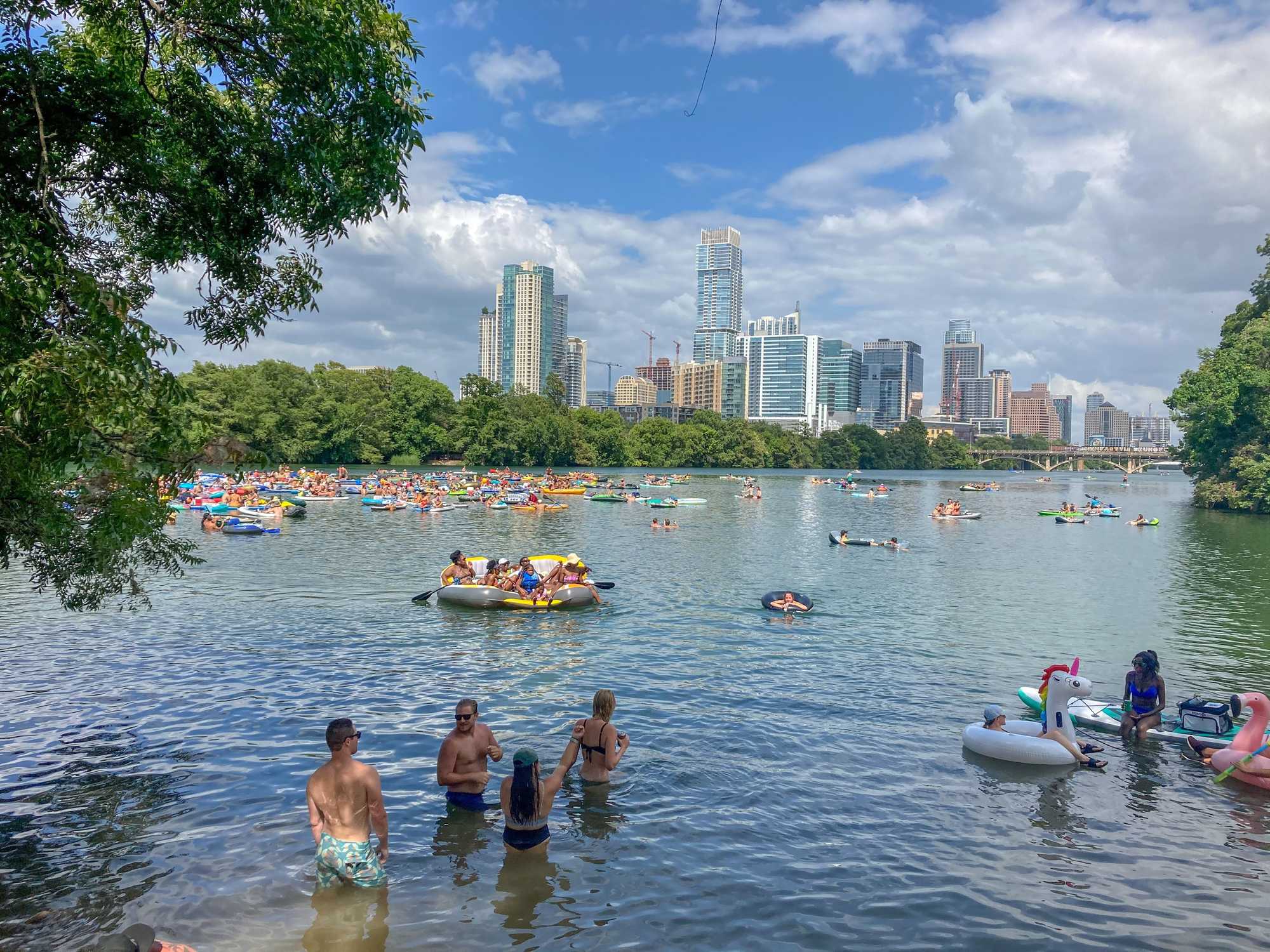 Austin skyline and river