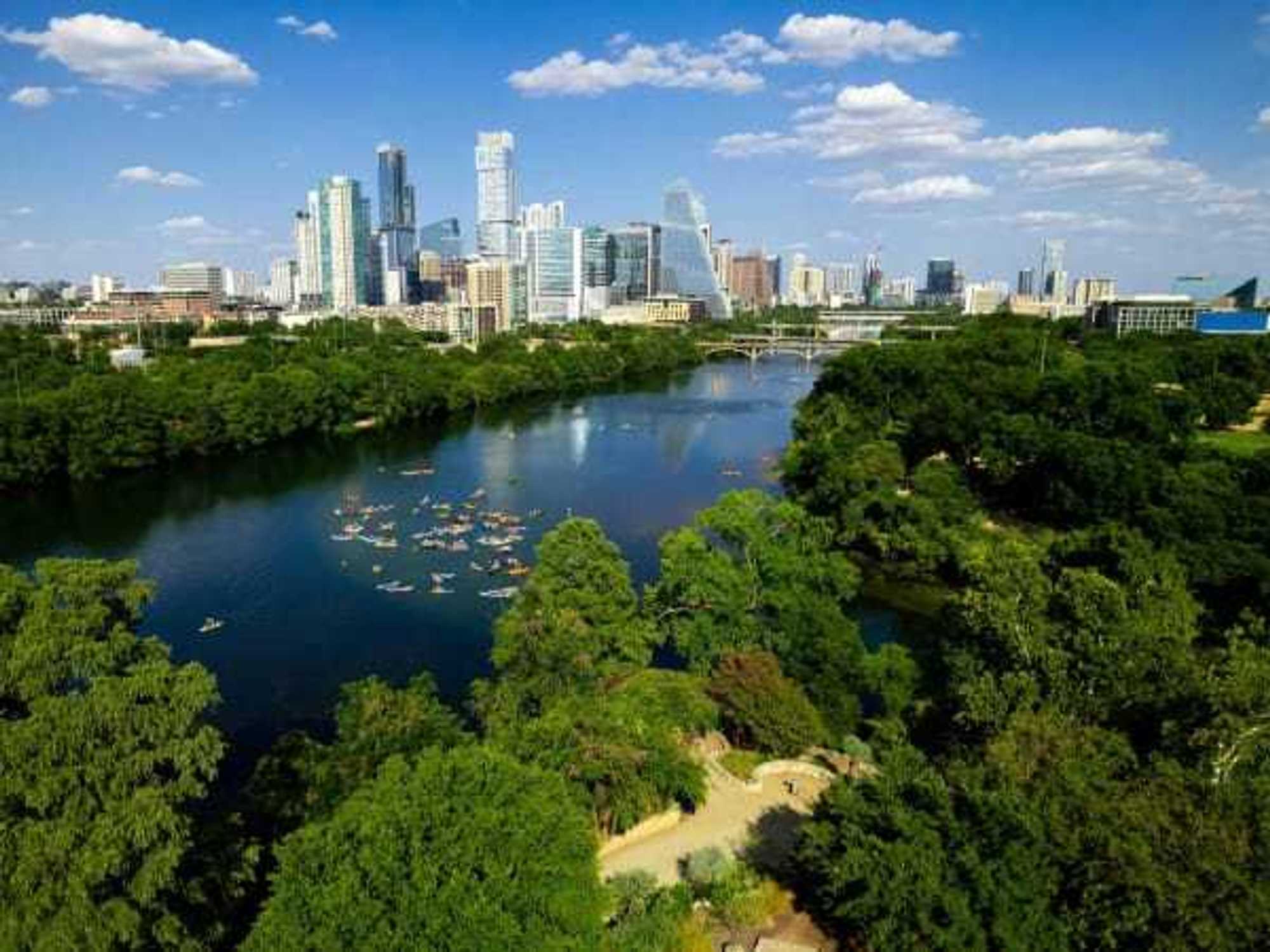 Austin skyline and Town Lake