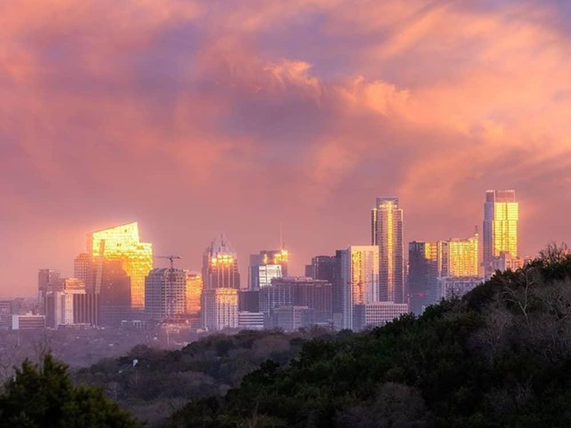 Austin skyline at sunset