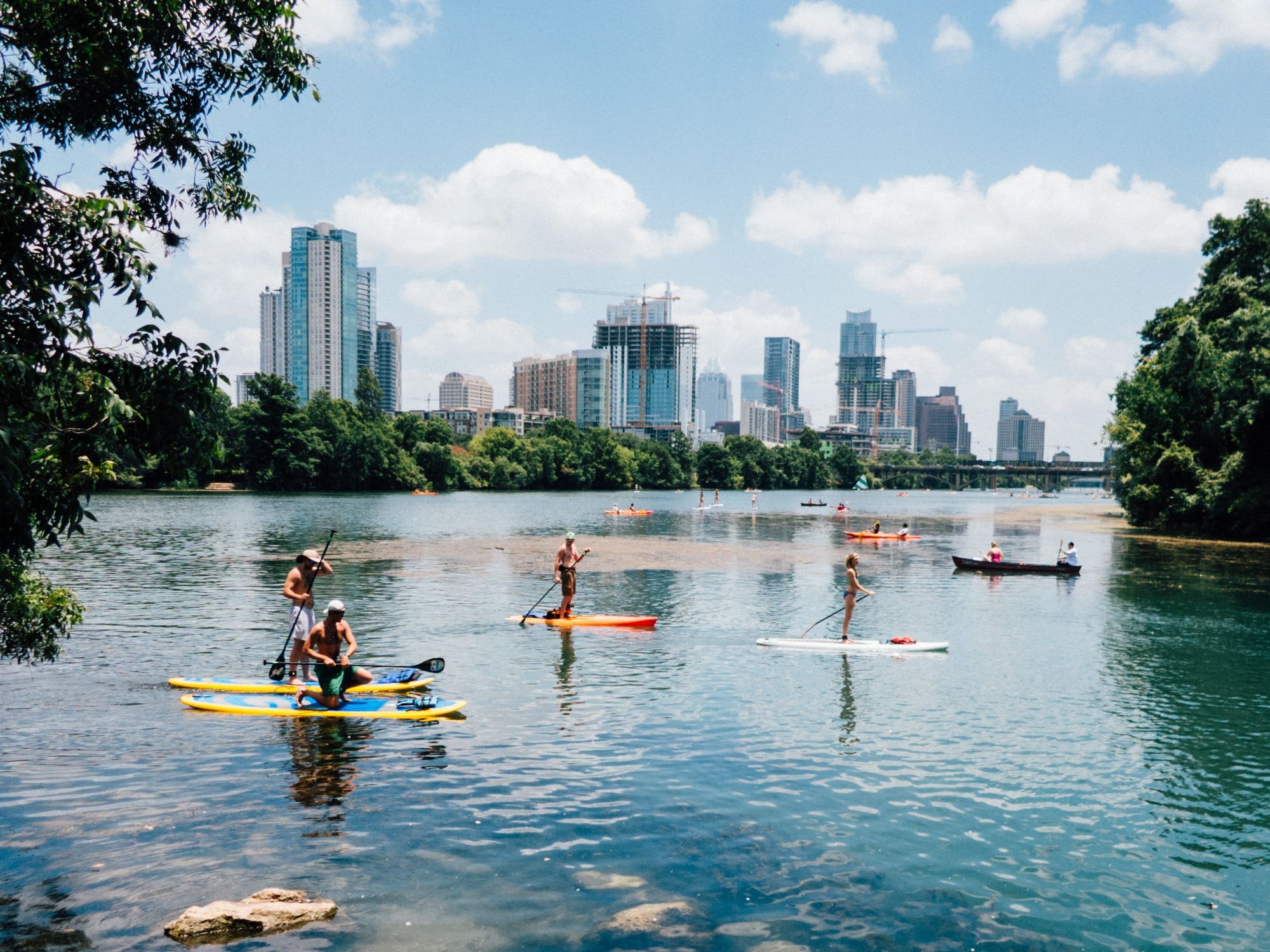 Austin skyline from the river