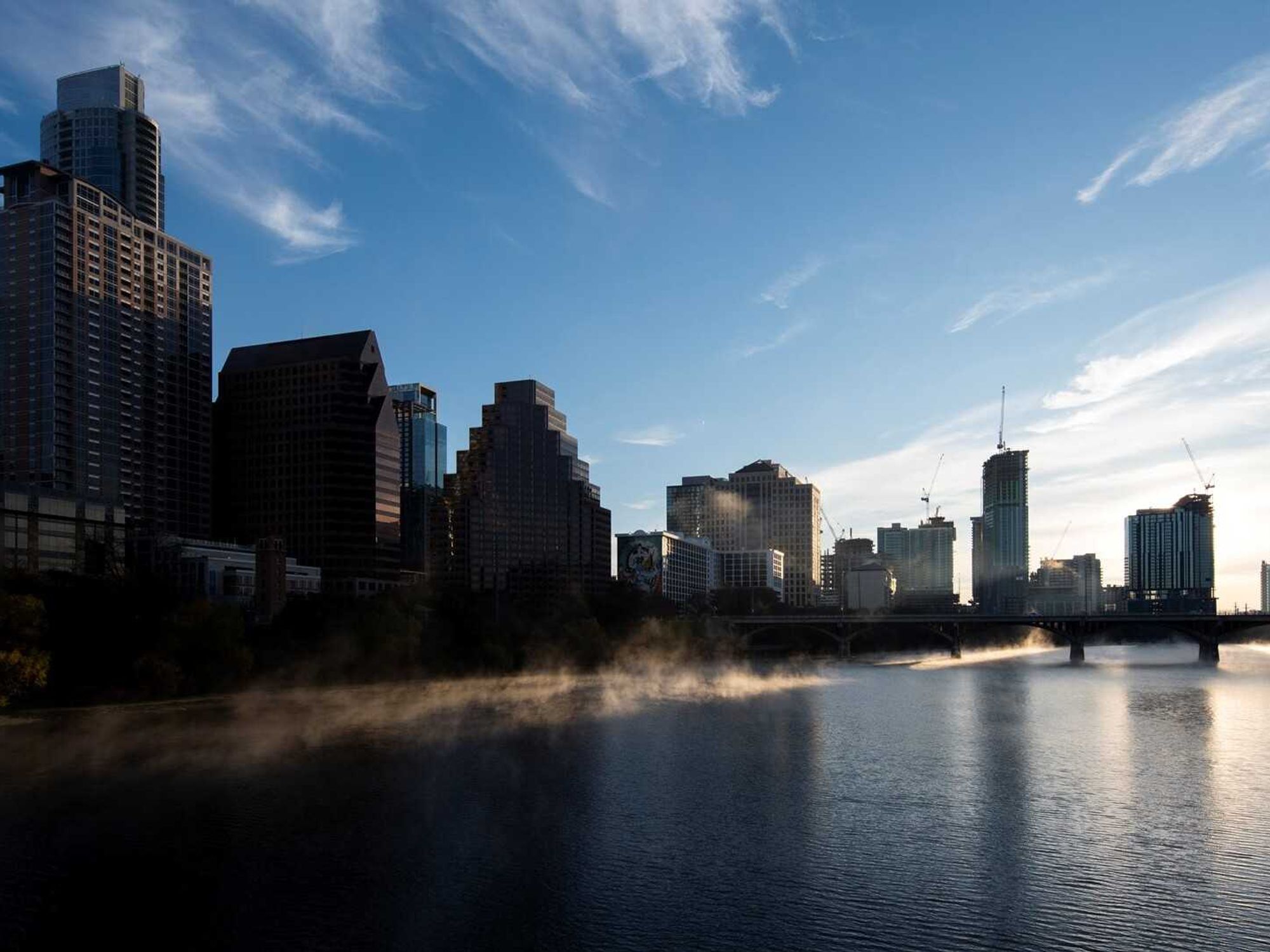 Austin skyline from the water