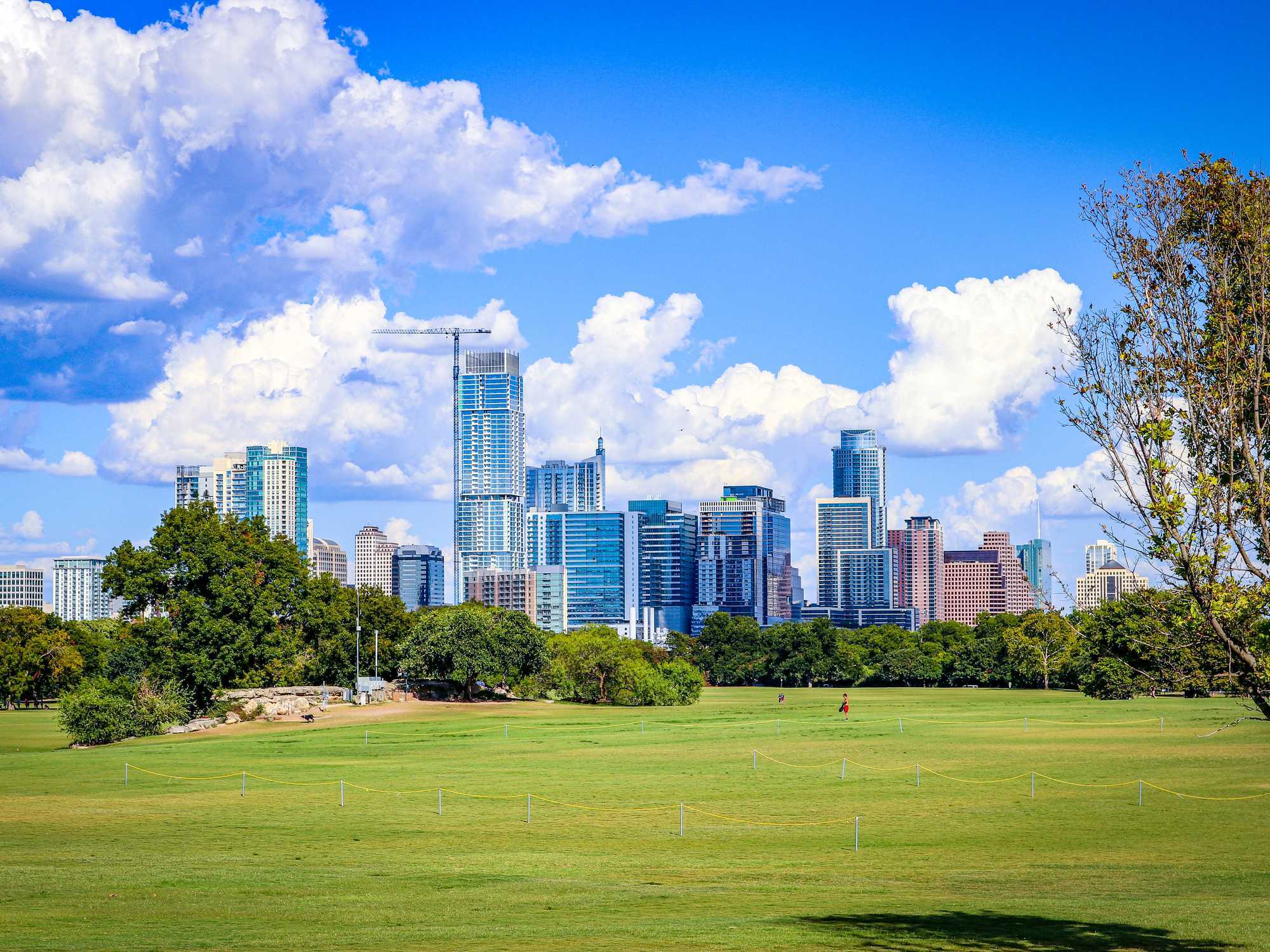 Austin skyline from Zilker Park