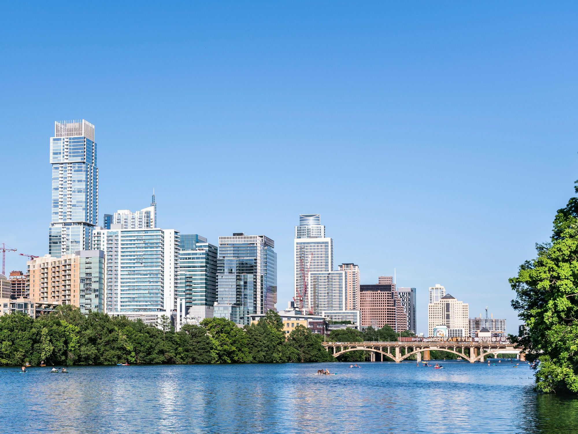 Austin skyline on the river