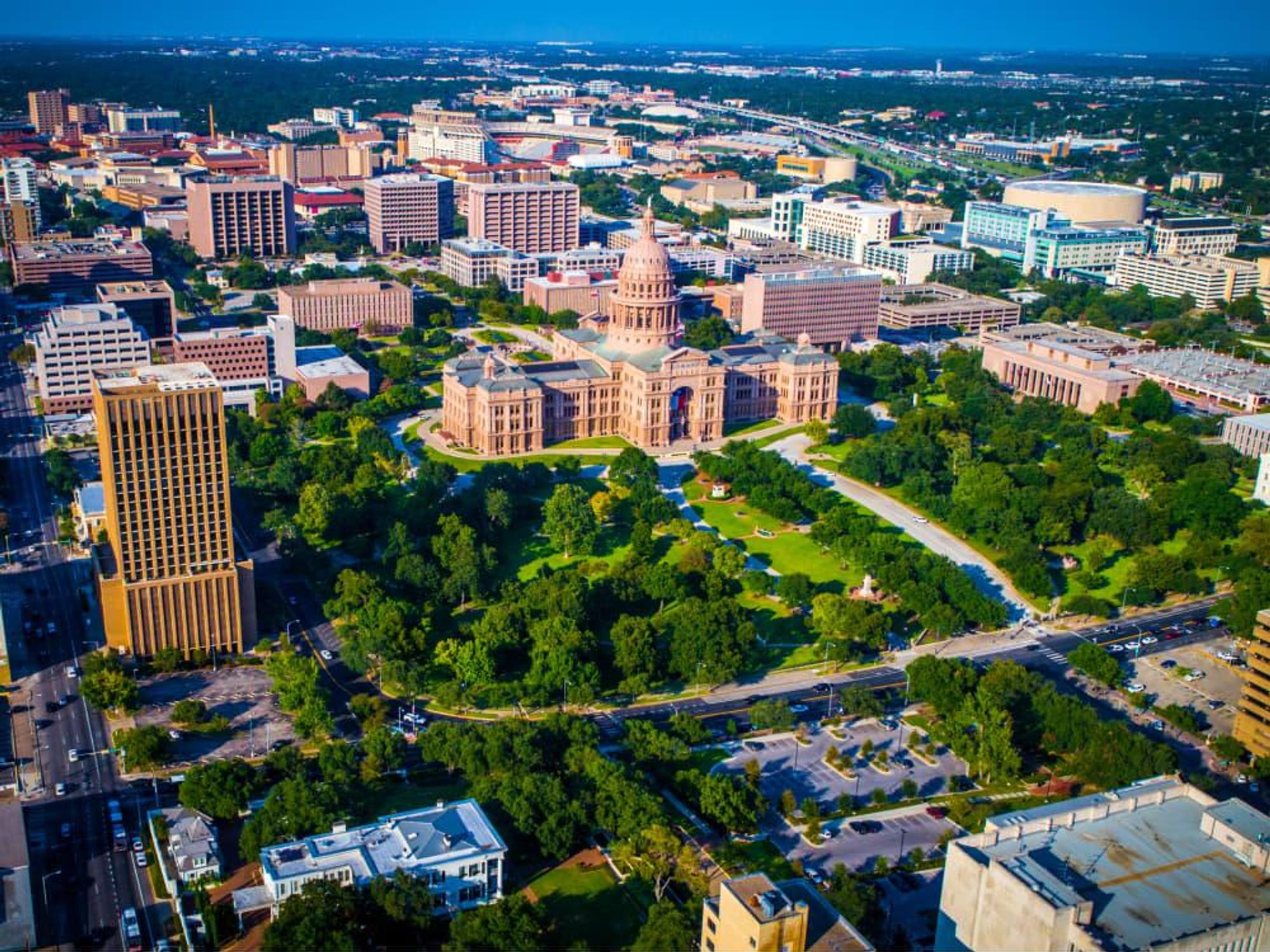 Austin skyline with Capitol building