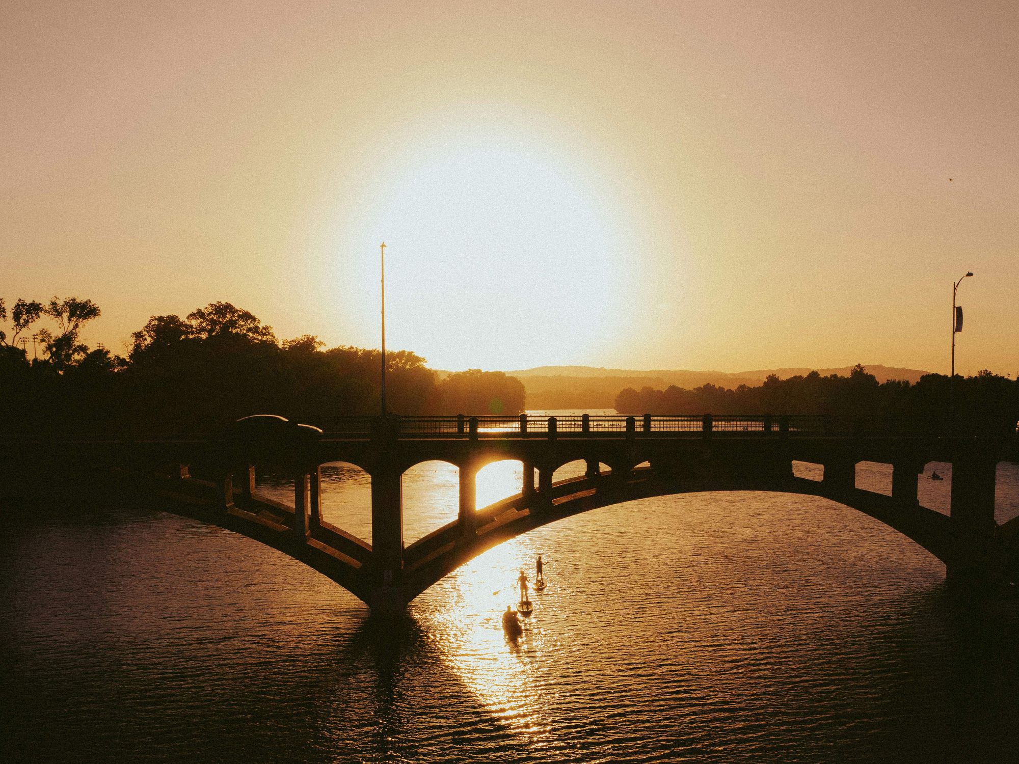 Austin sunset paddle boards