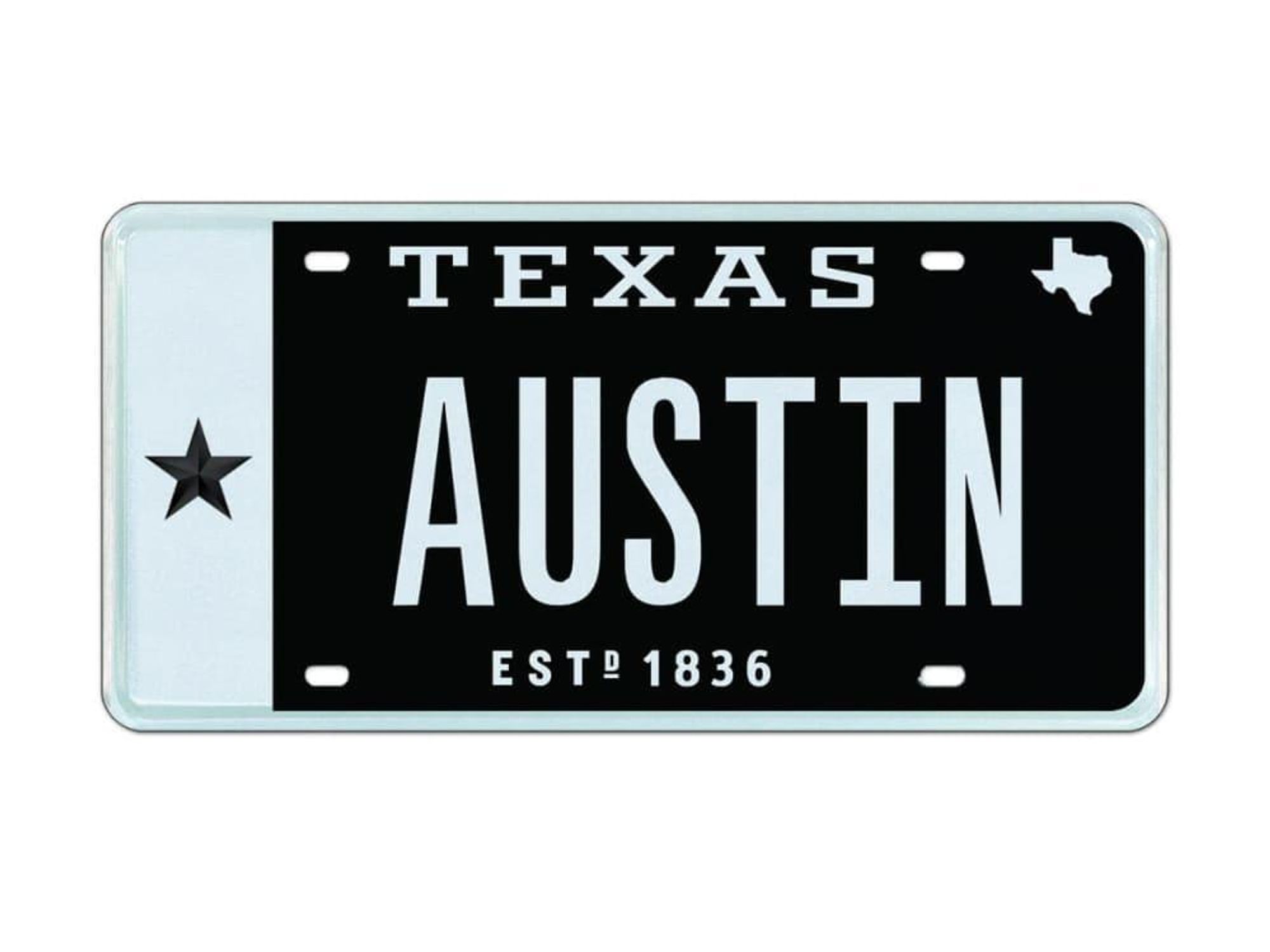 Austin vanity license plate