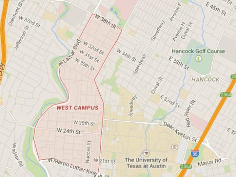 Austin - West Campus Area - Google - December 2014
