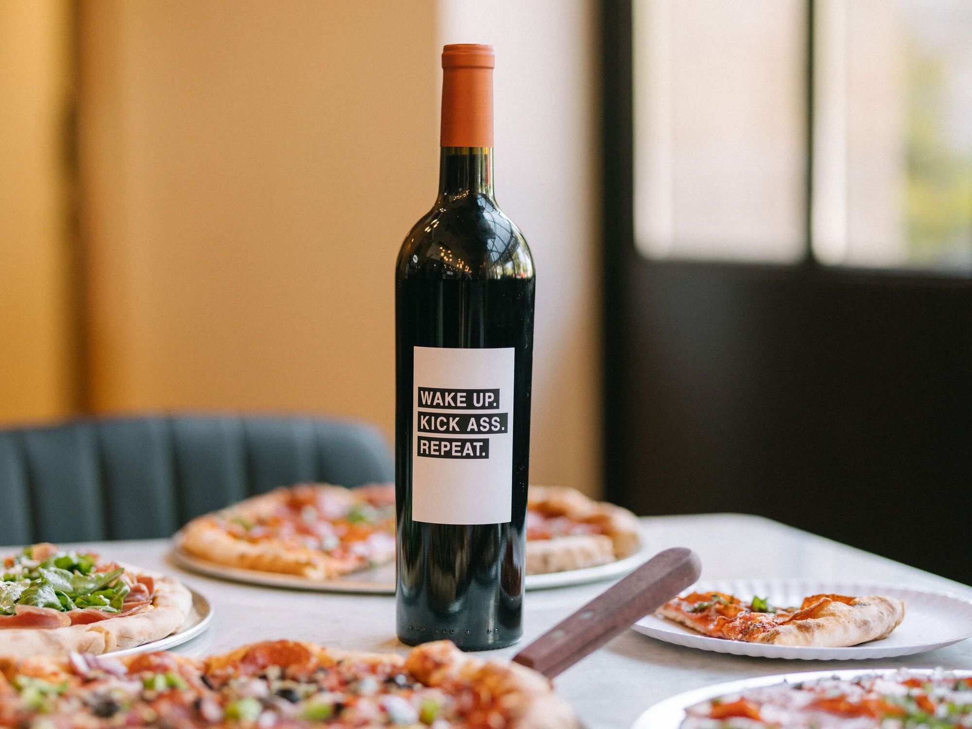 Aviator Pizza & Drafthouse wine and pizzas