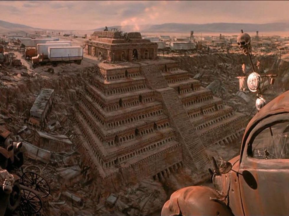 Aztec Temple matte painting From Dusk Till Dawn the movie
