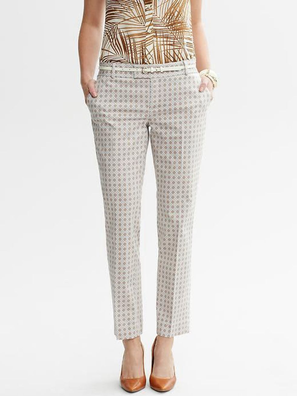 banana republic Hampton-Fit Printed Sateen Crop