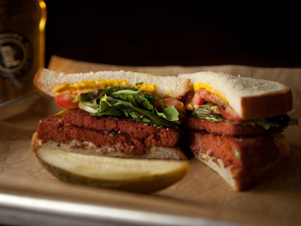 Banger's fried bologna sandwich on the late night menu