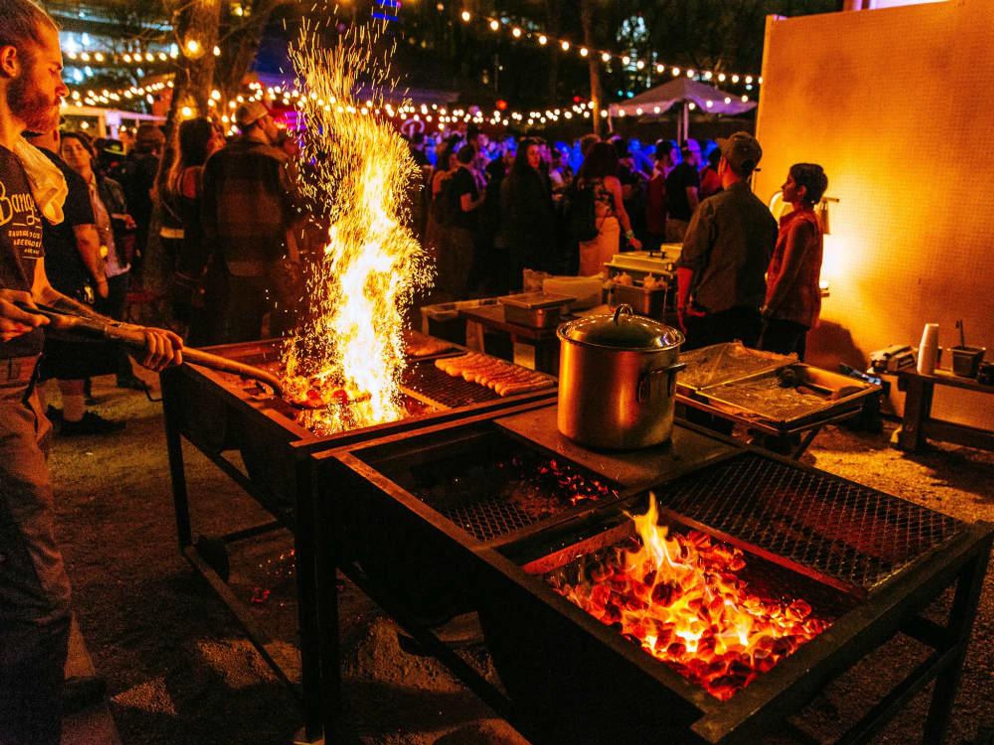 Banger's Sausage House and Beer Garden Austin restaurant Rainey Street smokeout patio 2015