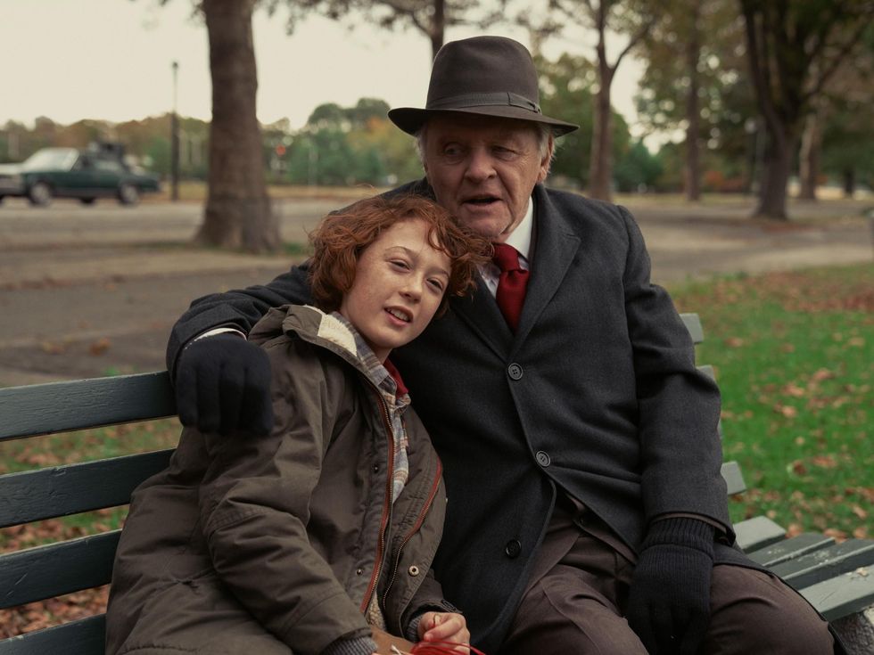 Banks Repeta and Anthony Hopkins in Armageddon Time