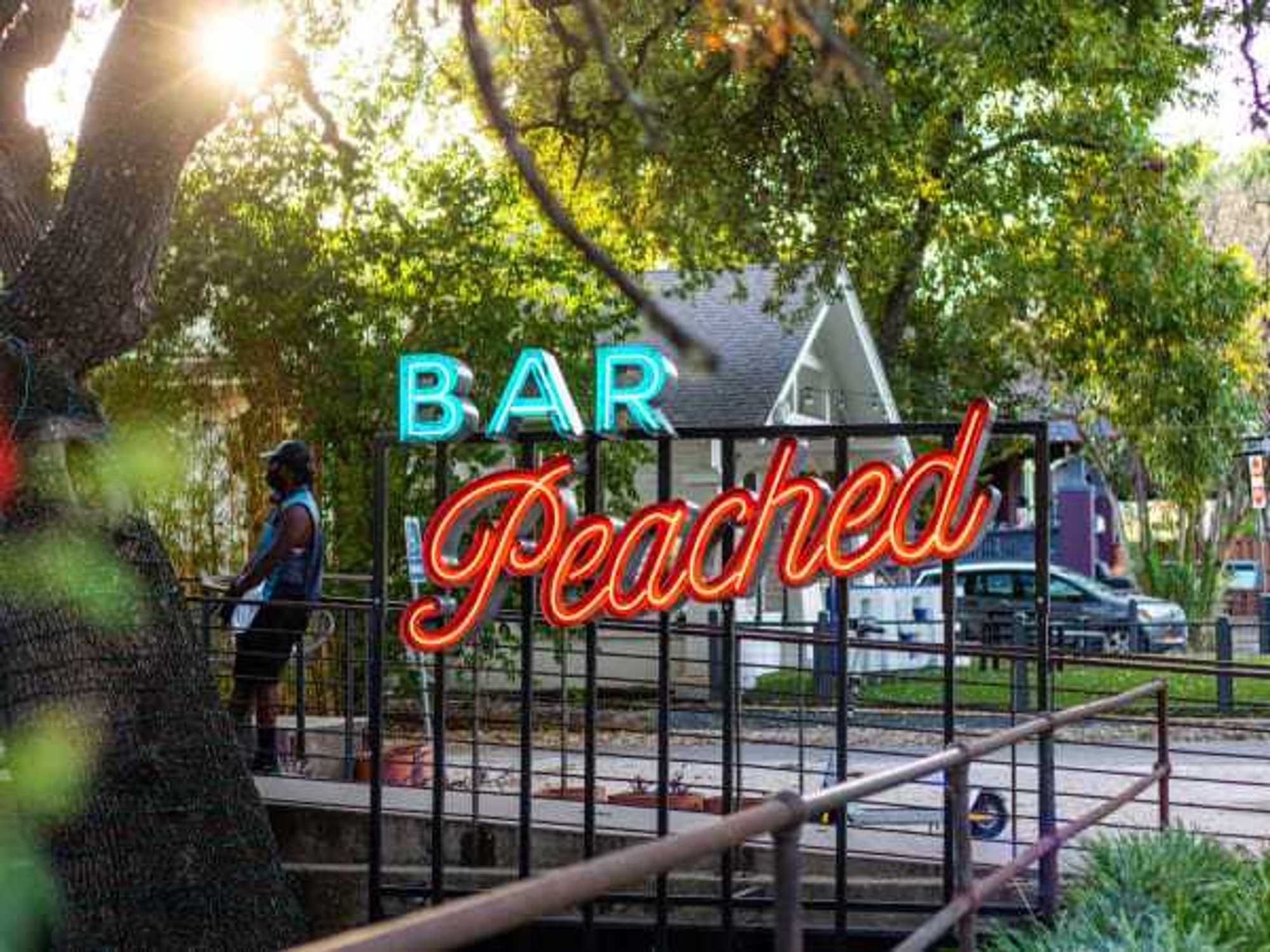 Bar Peached Austin exterior sign