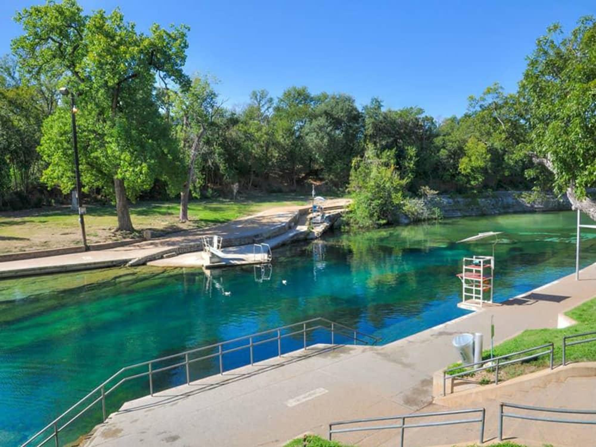 Barton Springs Pool during the day