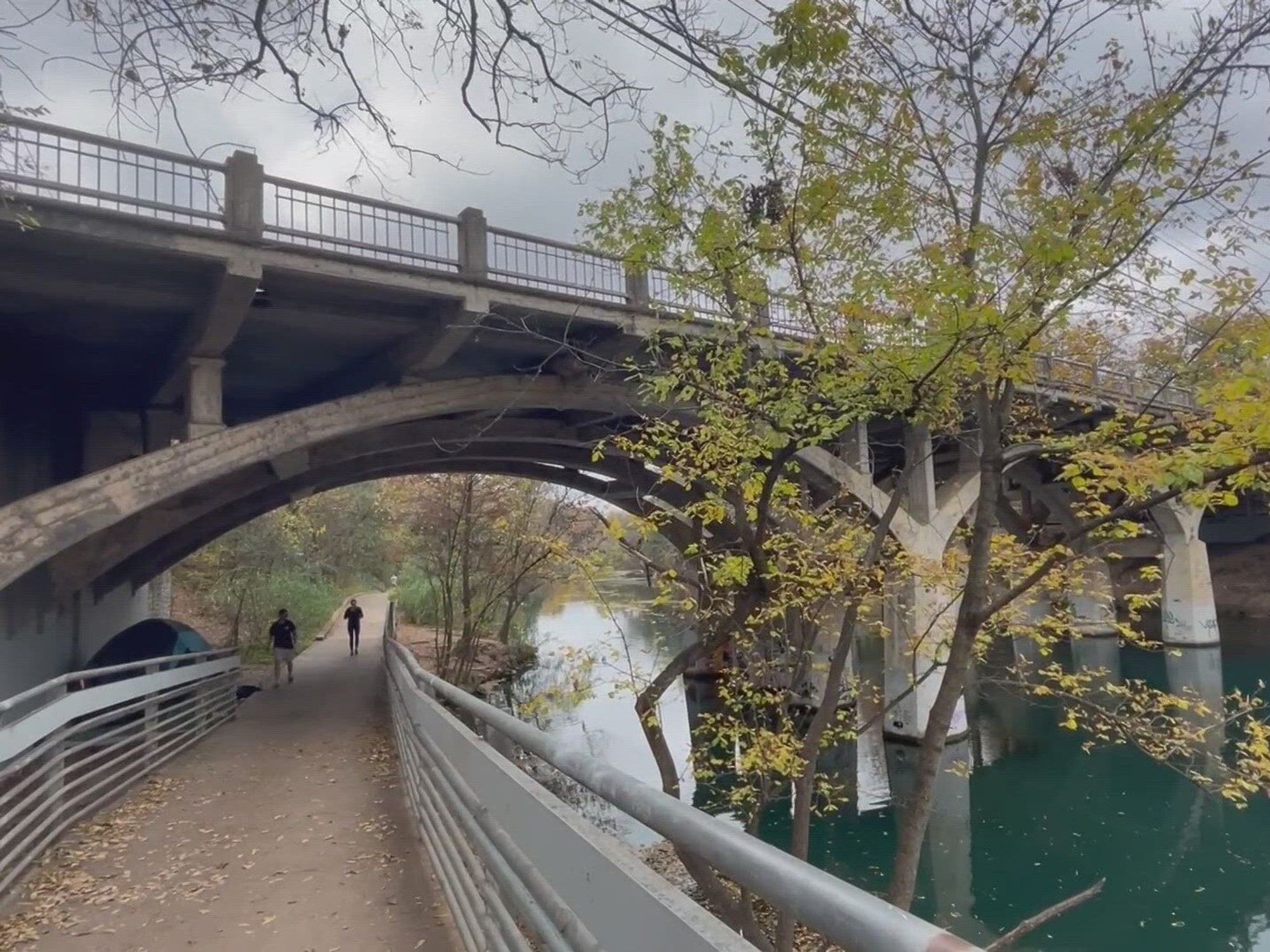 Barton Springs Road Bridge from below