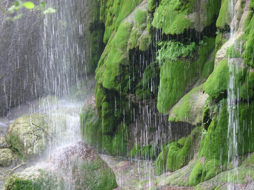 base of Gorman Falls in Colorado Bend State Park