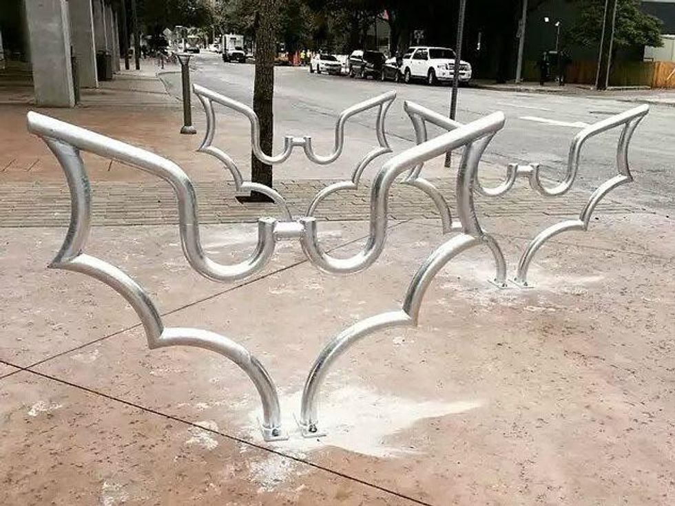 Bat bike racks_Austin Convention Center_2015