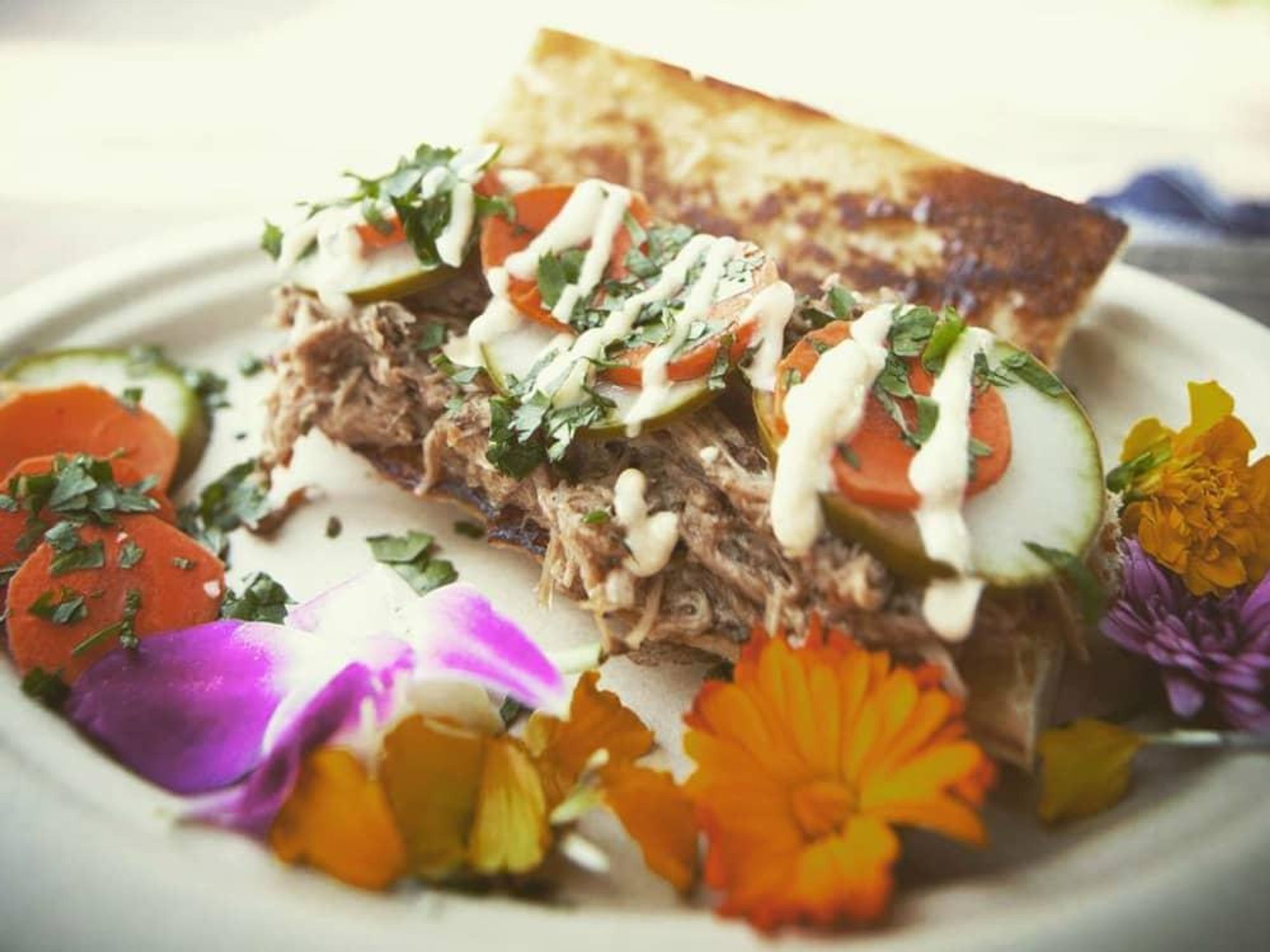 Baton Creole food truck Lynzy Moran Abita-braised pork bahn mi