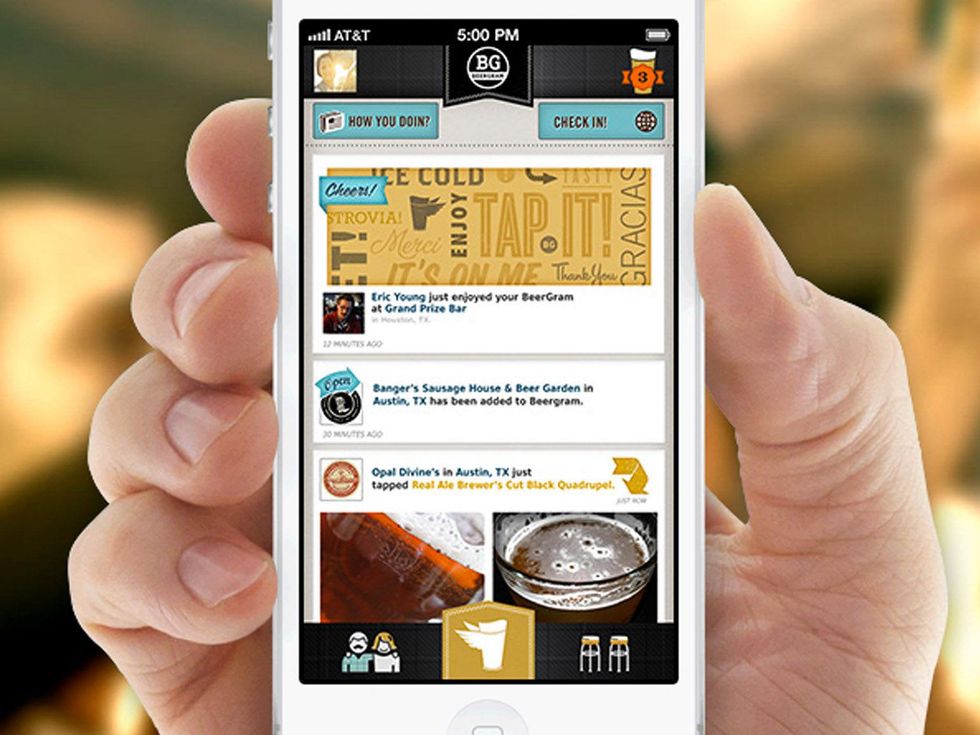 BeerGram, cell phone, hand