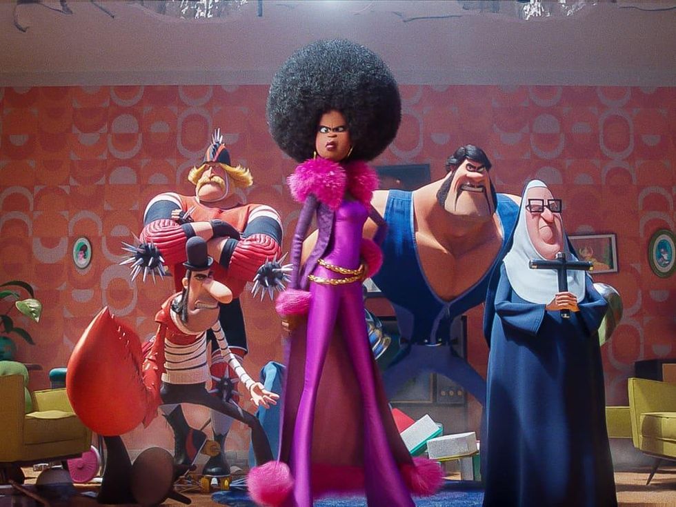 Belle Bottom (Taraji P. Henson) and the Vicious 6 in Minions: The Rise of Gru
