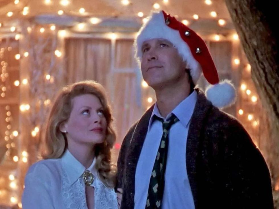 Beverly D'Angelo and Chevy Chase in National Lampoon's Christmas Vacation