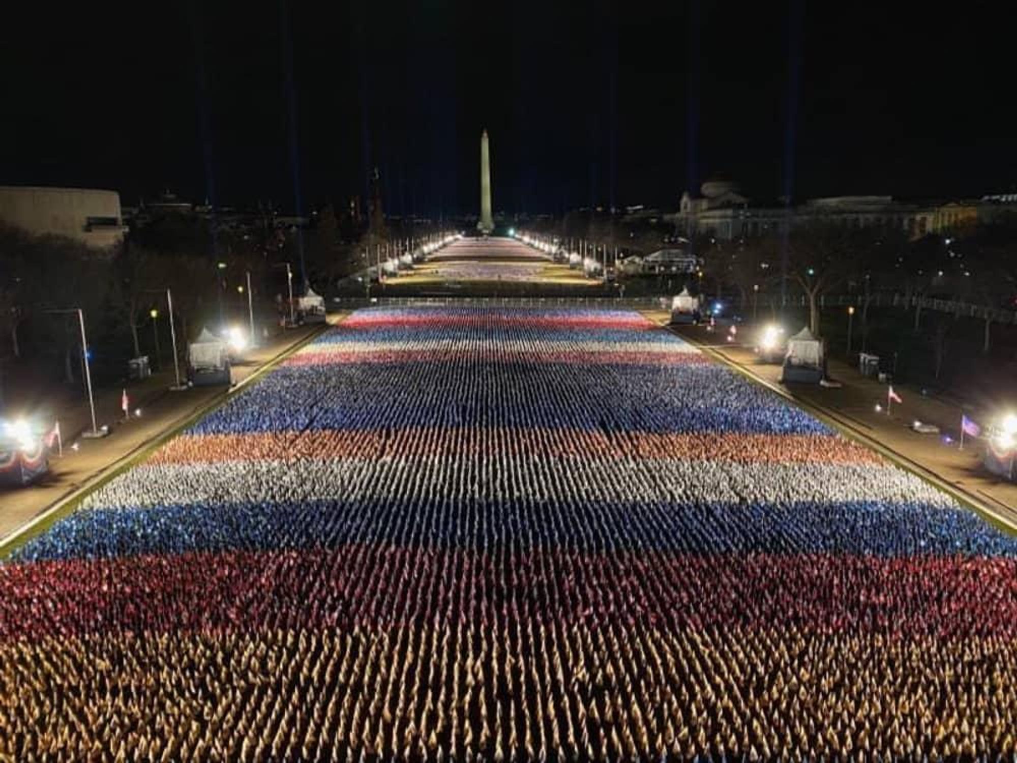 Biden inauguration flag display washington dc