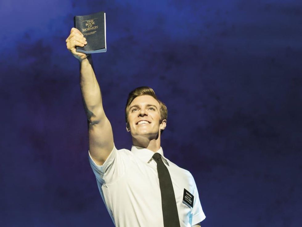 Billy Harrigan Tighe in The Book of Mormon landscape