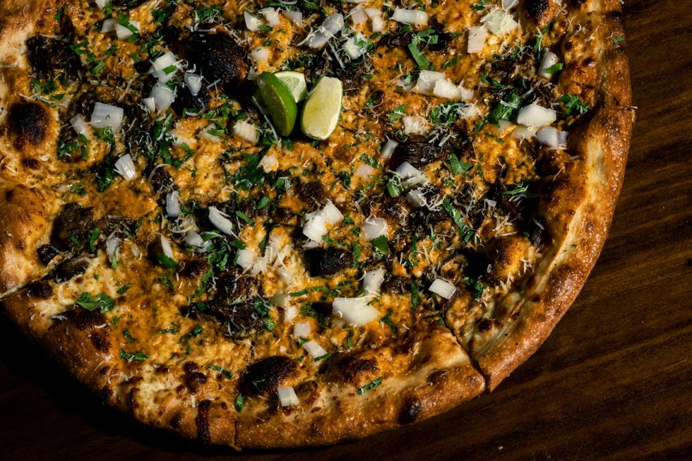 Birria Pizza at Oribello's