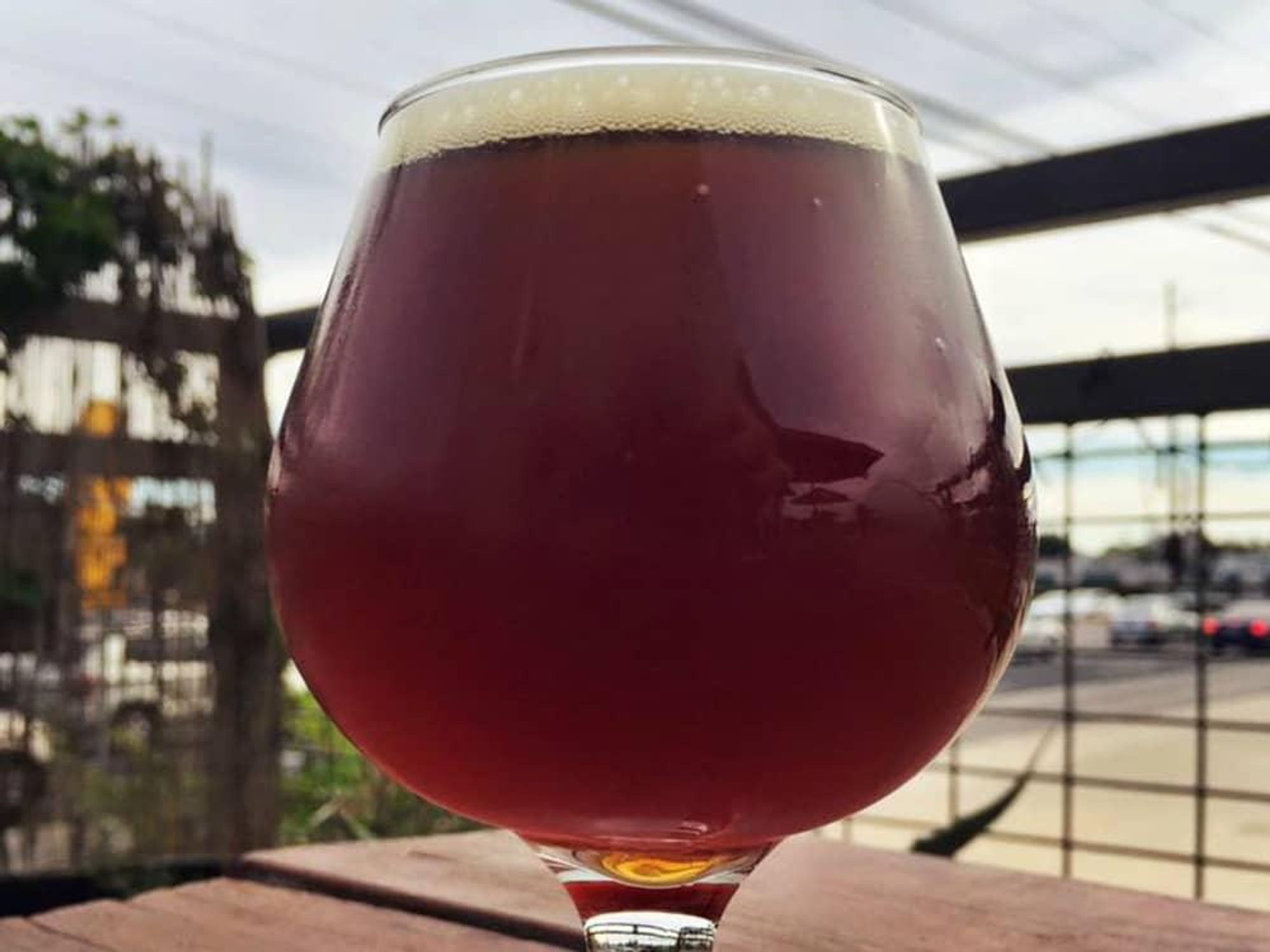 Black Star Co-op barrel-aged vanilla Double Dee copper ale beer glass 2015