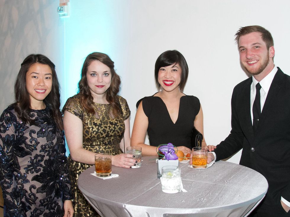 Blanton Art Museum Art on the Edge After Party 2015 Winnie Lam Hannah Colwell Connie Lam Stuart Lovinggood