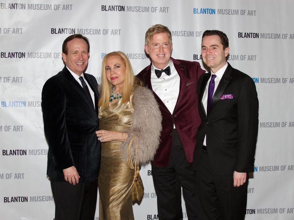 Blanton Art Museum Off The Wall Gala 2015 John Danielson, Carolyn Farb, Lance Avery Morgan, and Rob Giardinelli.