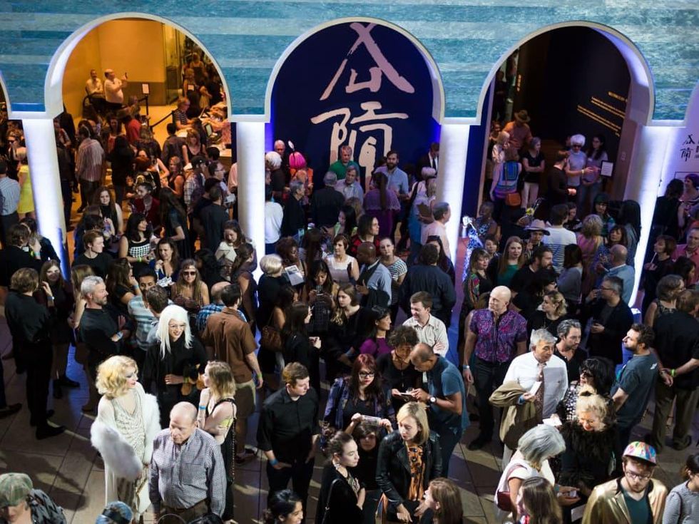 Blanton Museum of Art B Scene Inevitable Warhol Happening 2016 crowd