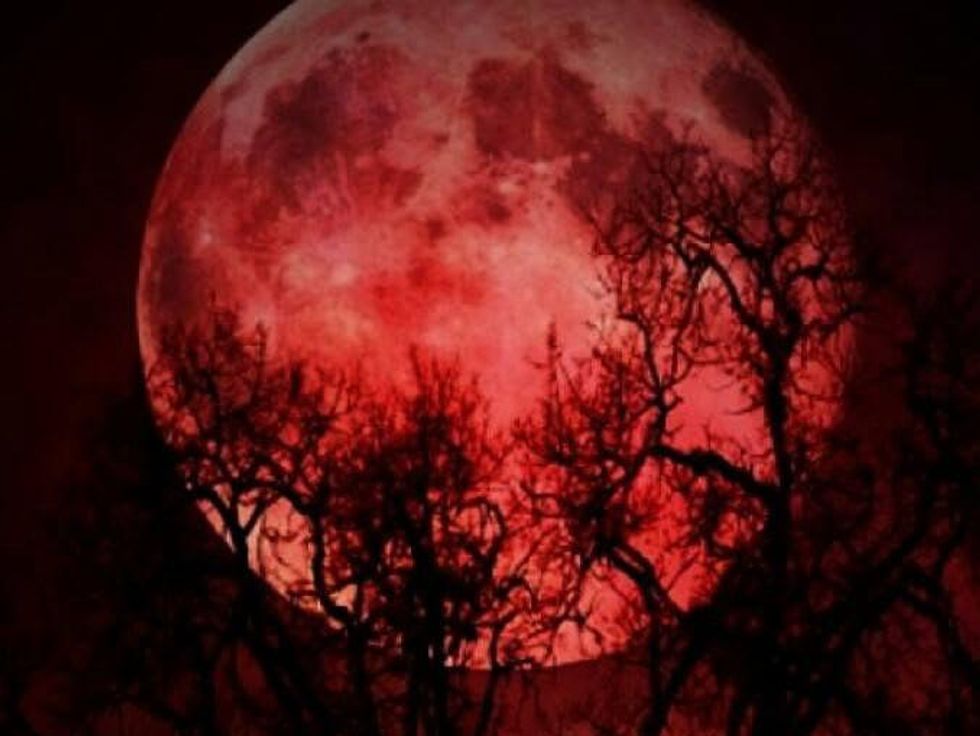 Blood moon in Dallas, Texas