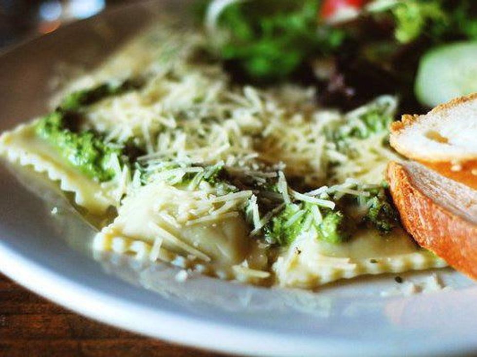 Blue Dahlia porcini ravioli