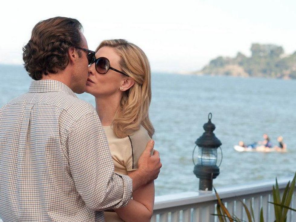 Blue Jasmine movie scene kiss dude and Cate Blanchett