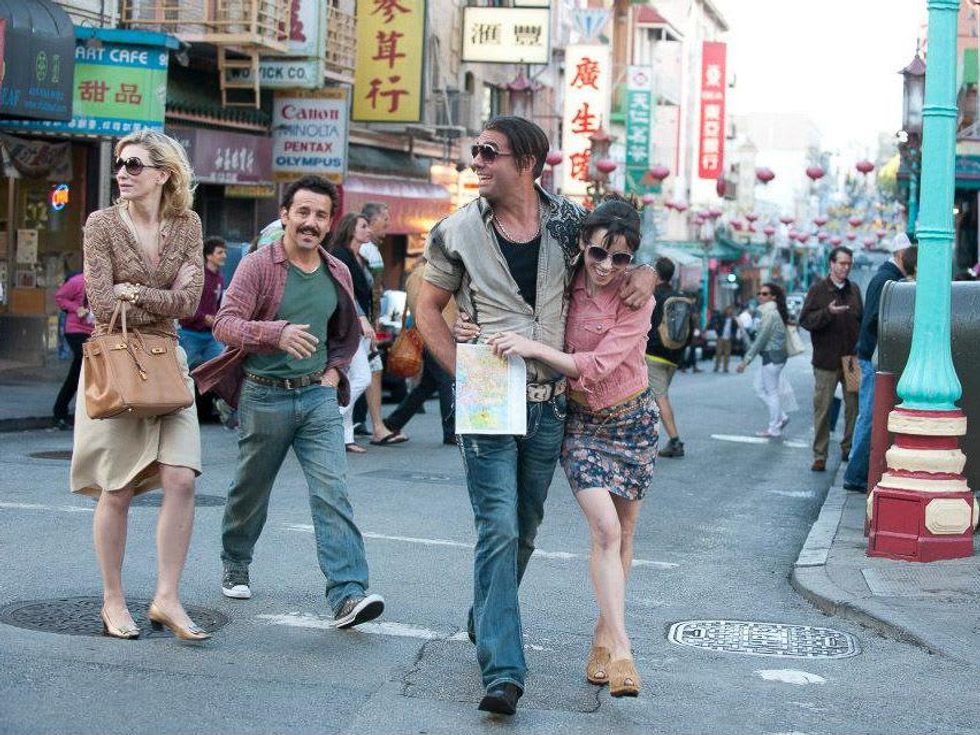 Blue Jasmine movie scene with Cate Blanchett, Alec Baldwin and Andrew Dice Clay