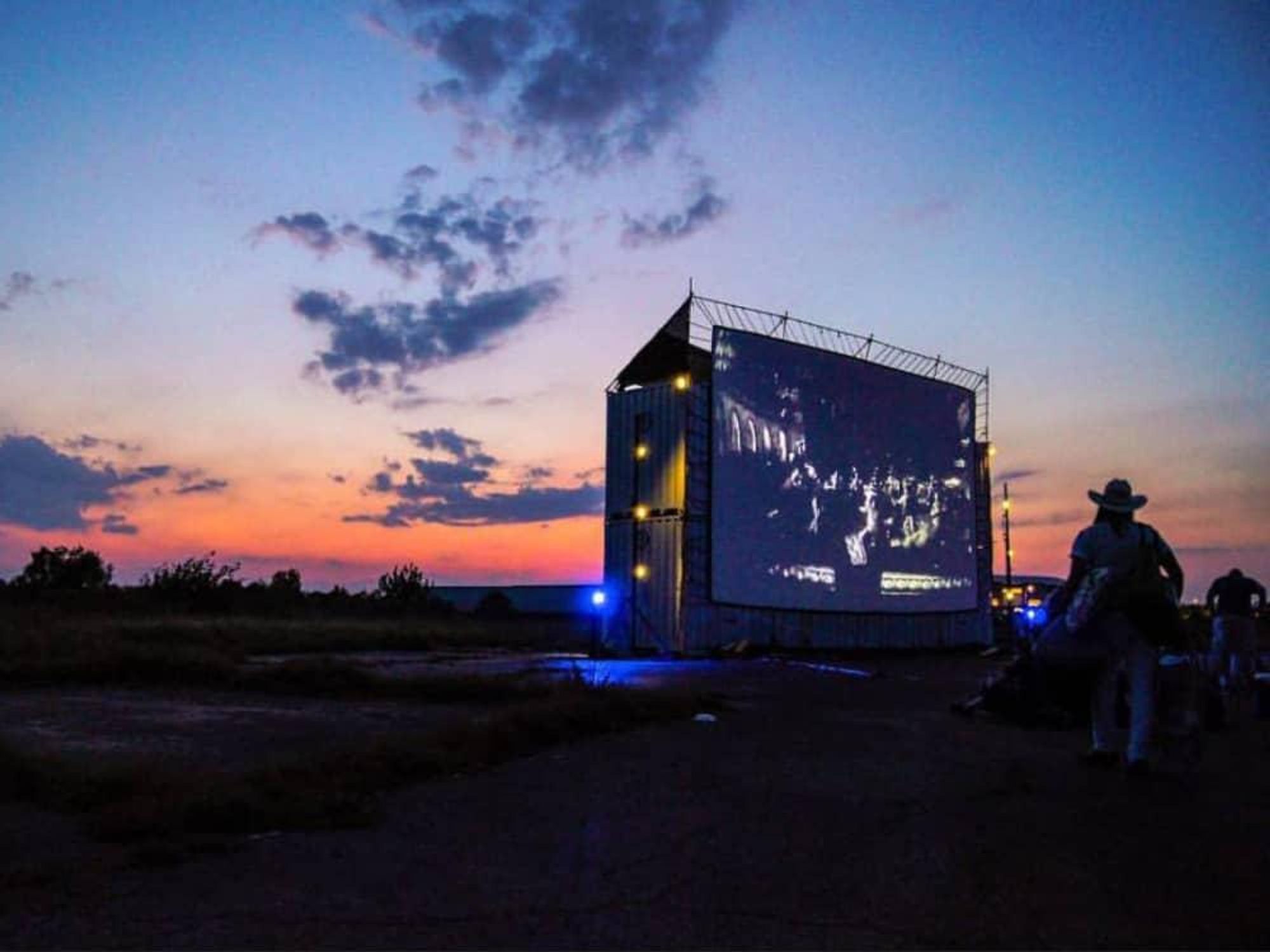 Blue Starlite Mini Urban Drive-in theater Austin