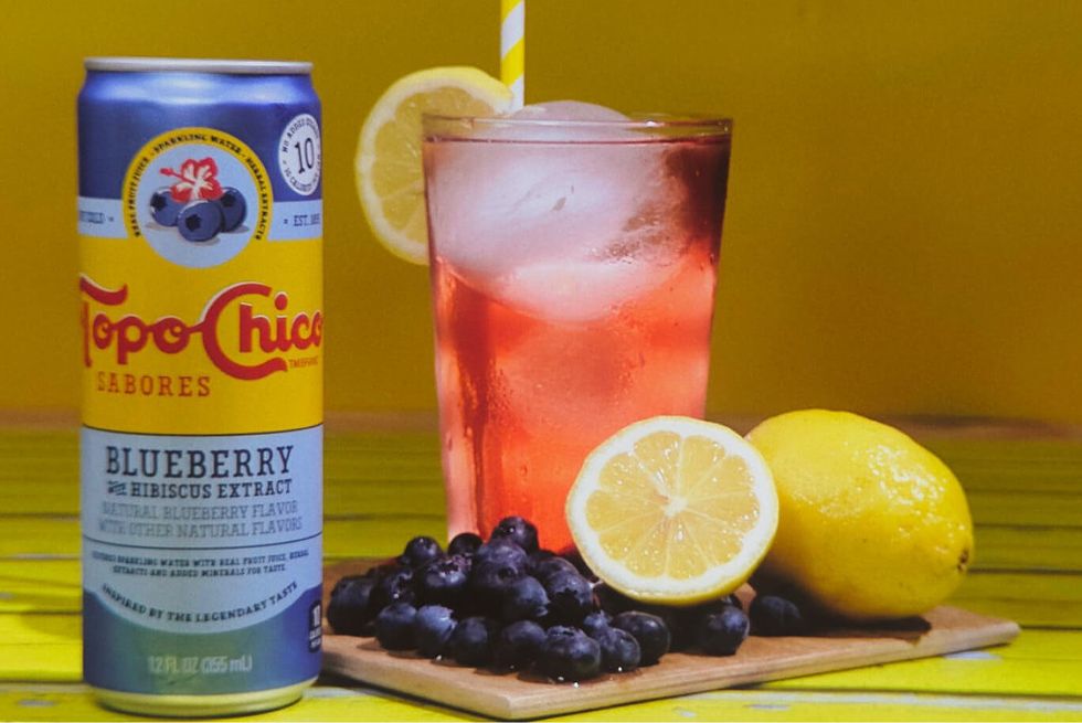 Blueberry Sparkler Mocktail by Topo Chico