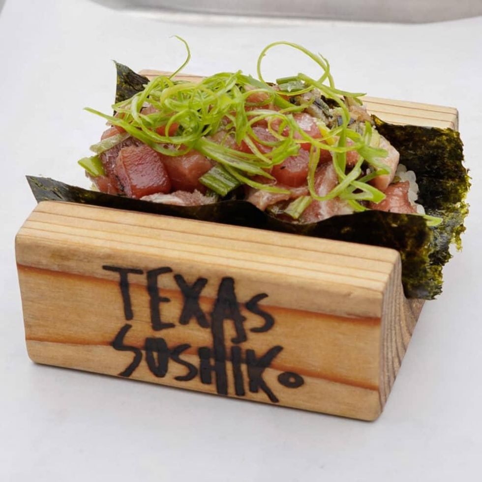 Bluefin tuna hand roll