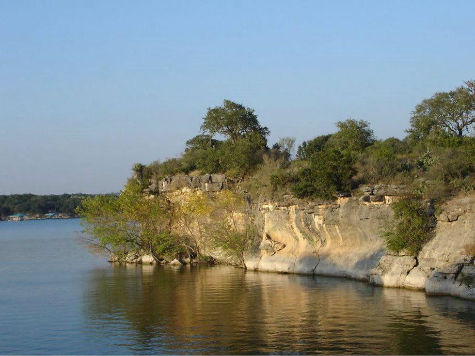 bluff in Pace Bend Park