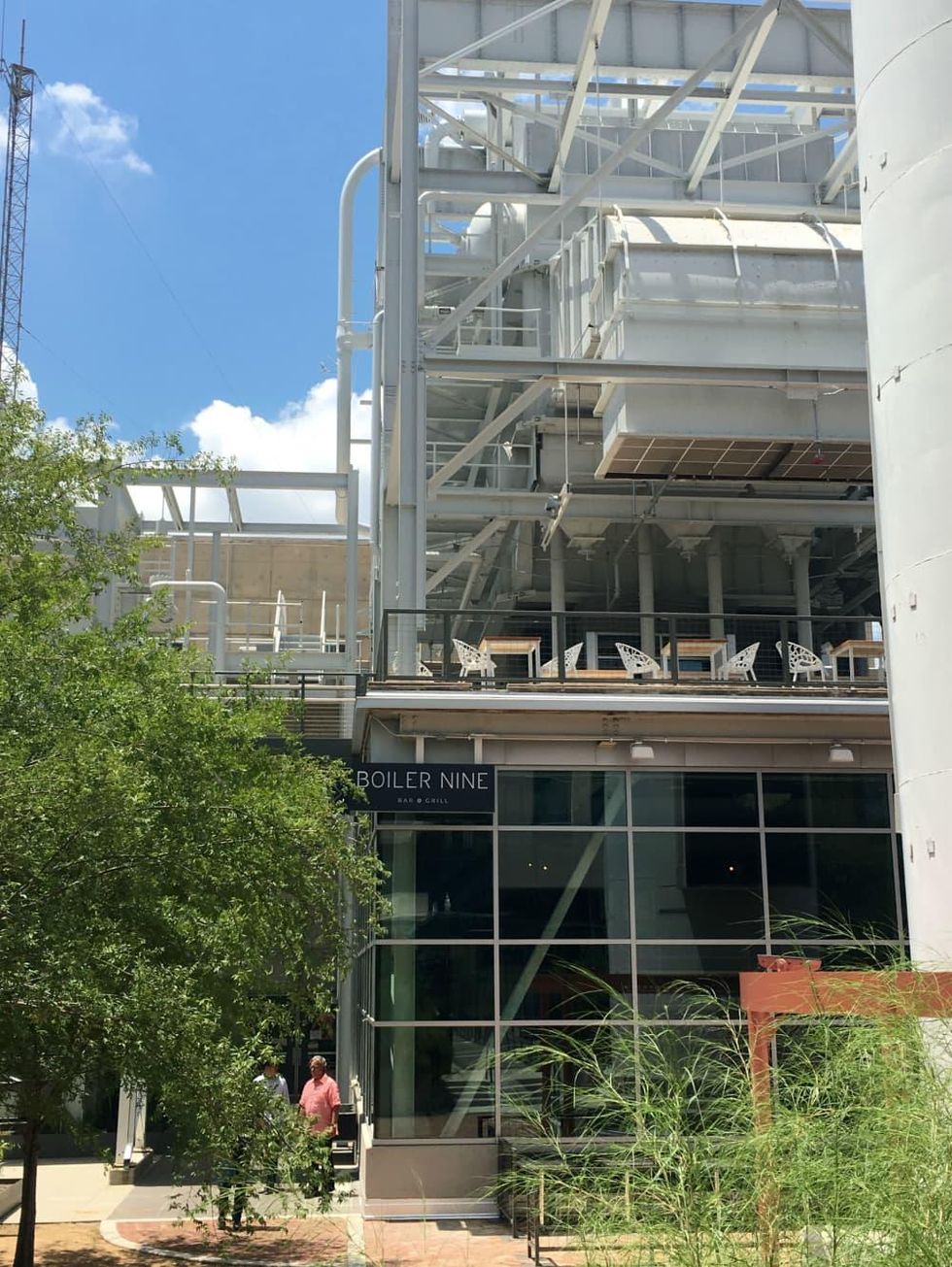 Boiler Nine Bar and Grill Seaholm Power Plant exterior sign 2016